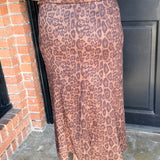 Annie Animal Print Midi Skirt