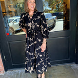 Harley Floral Embroidered Midi Dress