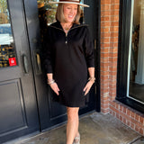 Whitney Quarter Zip Mini Dress