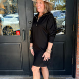 Whitney Quarter Zip Mini Dress