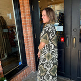 Jessi Printed Collared Midi Dress
