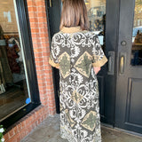 Jessi Printed Collared Midi Dress