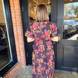 Krista Floral Tiered Midi Dress