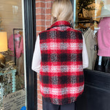 Callie Red Plaid Vest