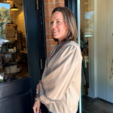 Georgia Leopard Trim Top