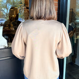 Georgia Leopard Trim Top