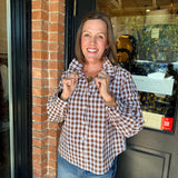 Leigha Gingham Collared Shirt