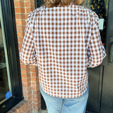 Leigha Gingham Collared Shirt