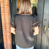 Angel Floral Appliqué Top
