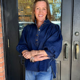 Phoebe Puff Sleeve Denim Top