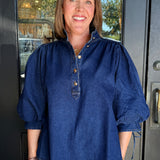 Phoebe Puff Sleeve Denim Top