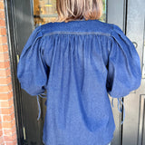 Phoebe Puff Sleeve Denim Top