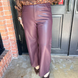 Kelsey Faux Leather Wide Leg Pants