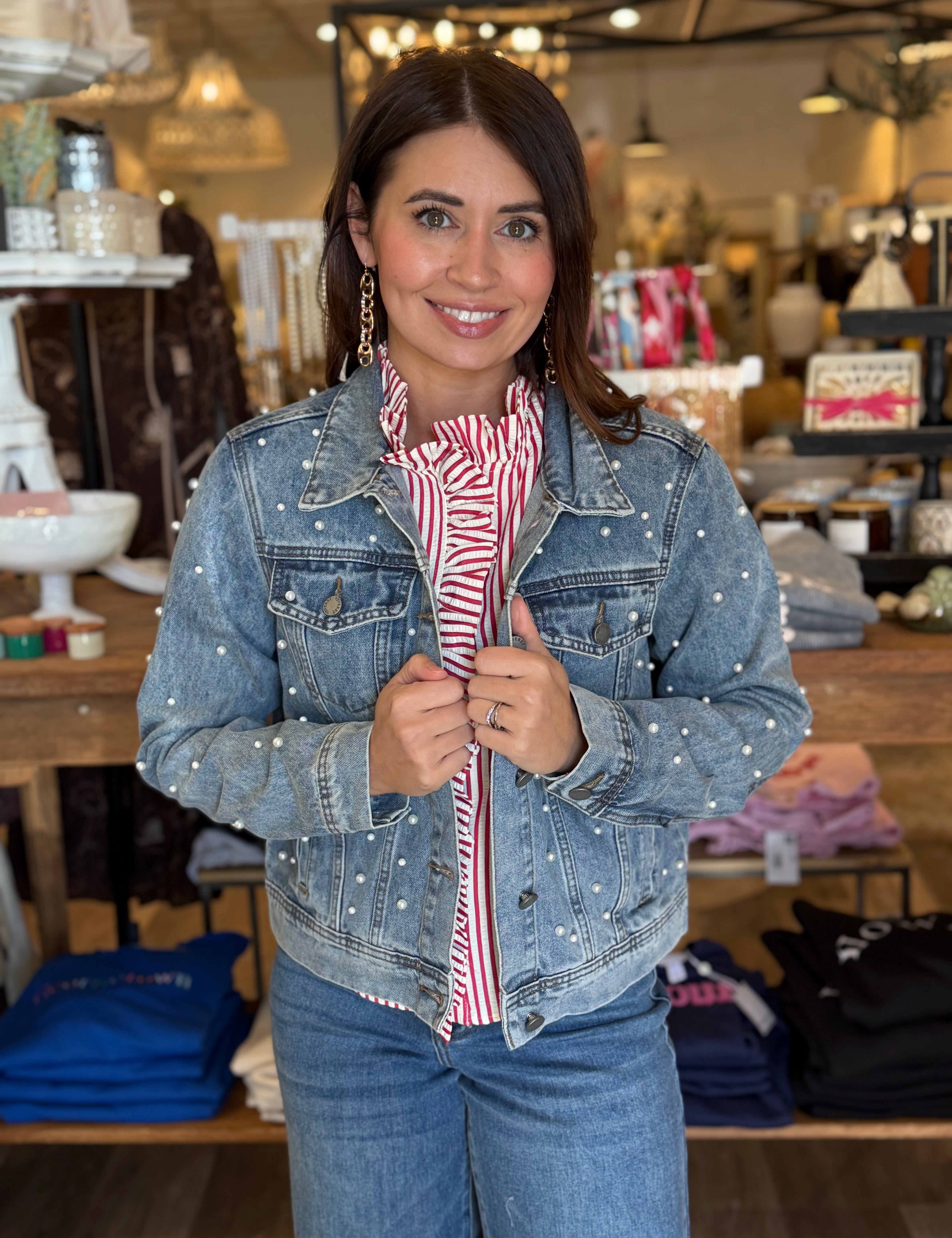 Ally Pearl Denim Jacket