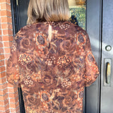 Cassie Glitter Burnout Printed Top