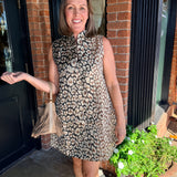 Brandi Animal Jacquard Mini Dress
