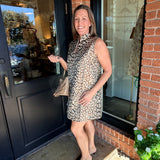 Brandi Animal Jacquard Mini Dress