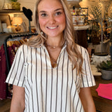 Marlowe Striped Shift Mini Dress