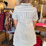Marlowe Striped Shift Mini Dress