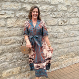 Kylie Paisley Floral Midi Dress