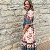 Kylie Paisley Floral Midi Dress