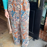 Pammie Paisley Print Wide Leg Pants