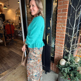 Pammie Paisley Print Wide Leg Pants