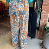 Pammie Paisley Print Wide Leg Pants