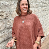 Missy Cable Knit Poncho