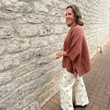 Missy Cable Knit Poncho