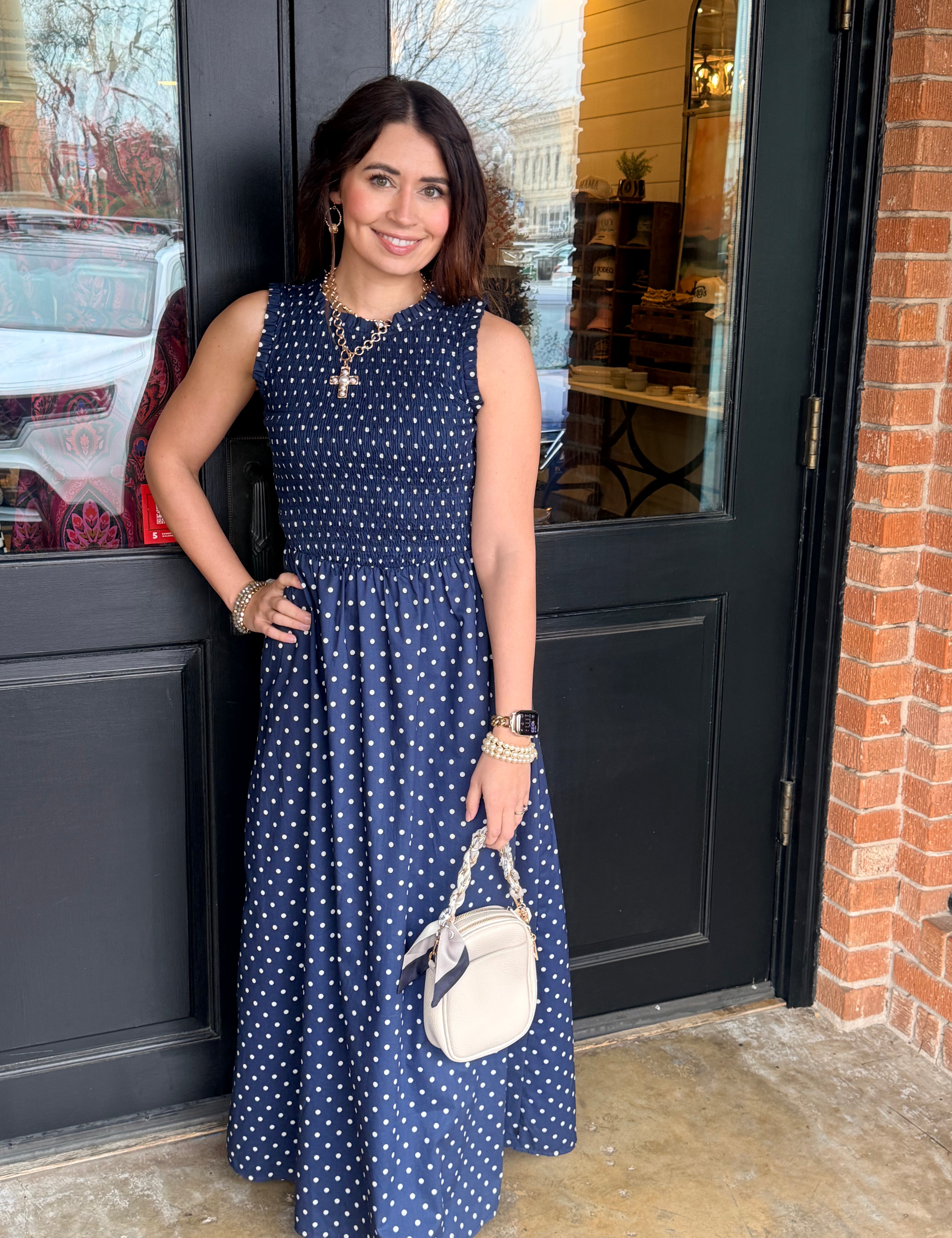 Ivana Polka Dot Midi