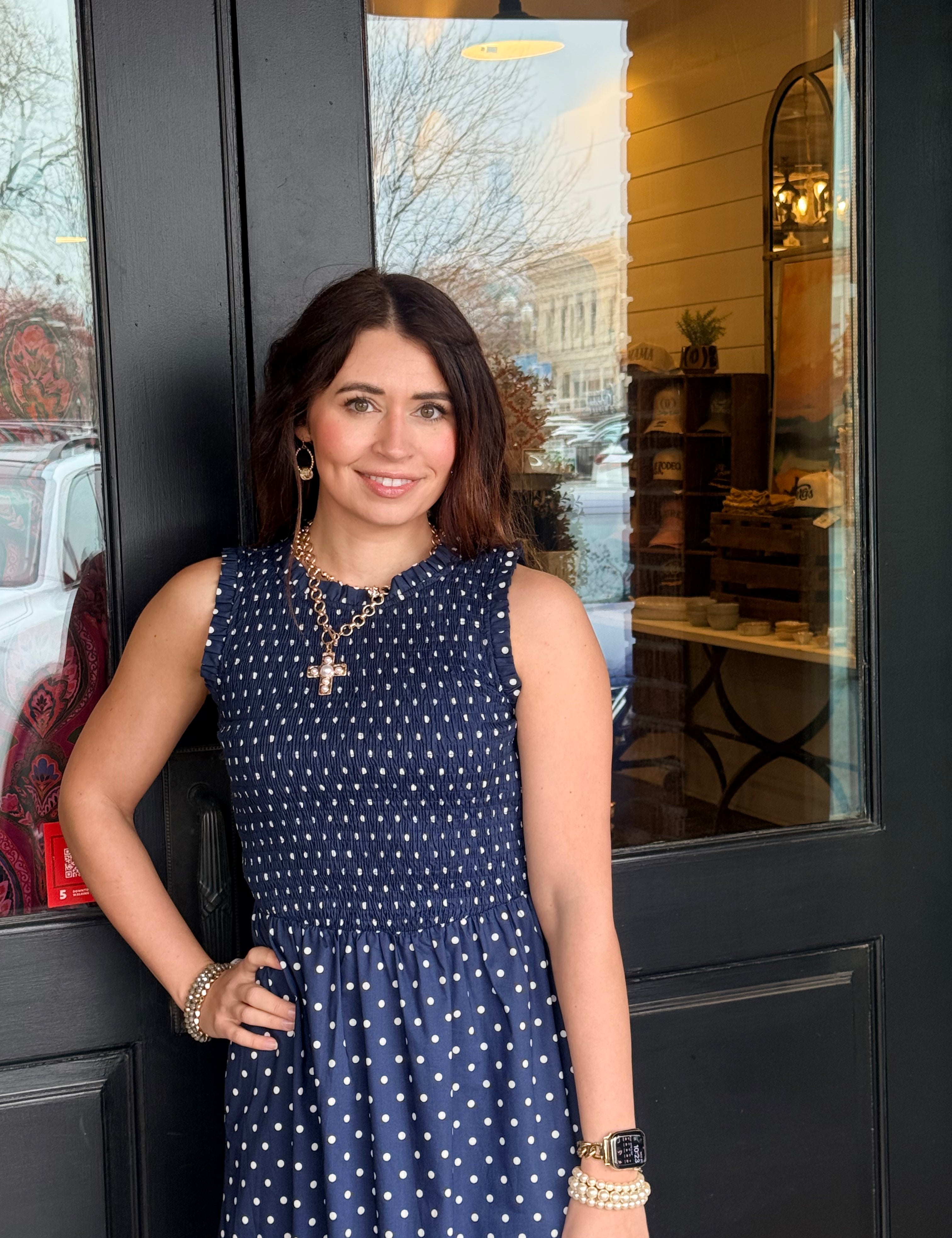 Ivana Polka Dot Midi