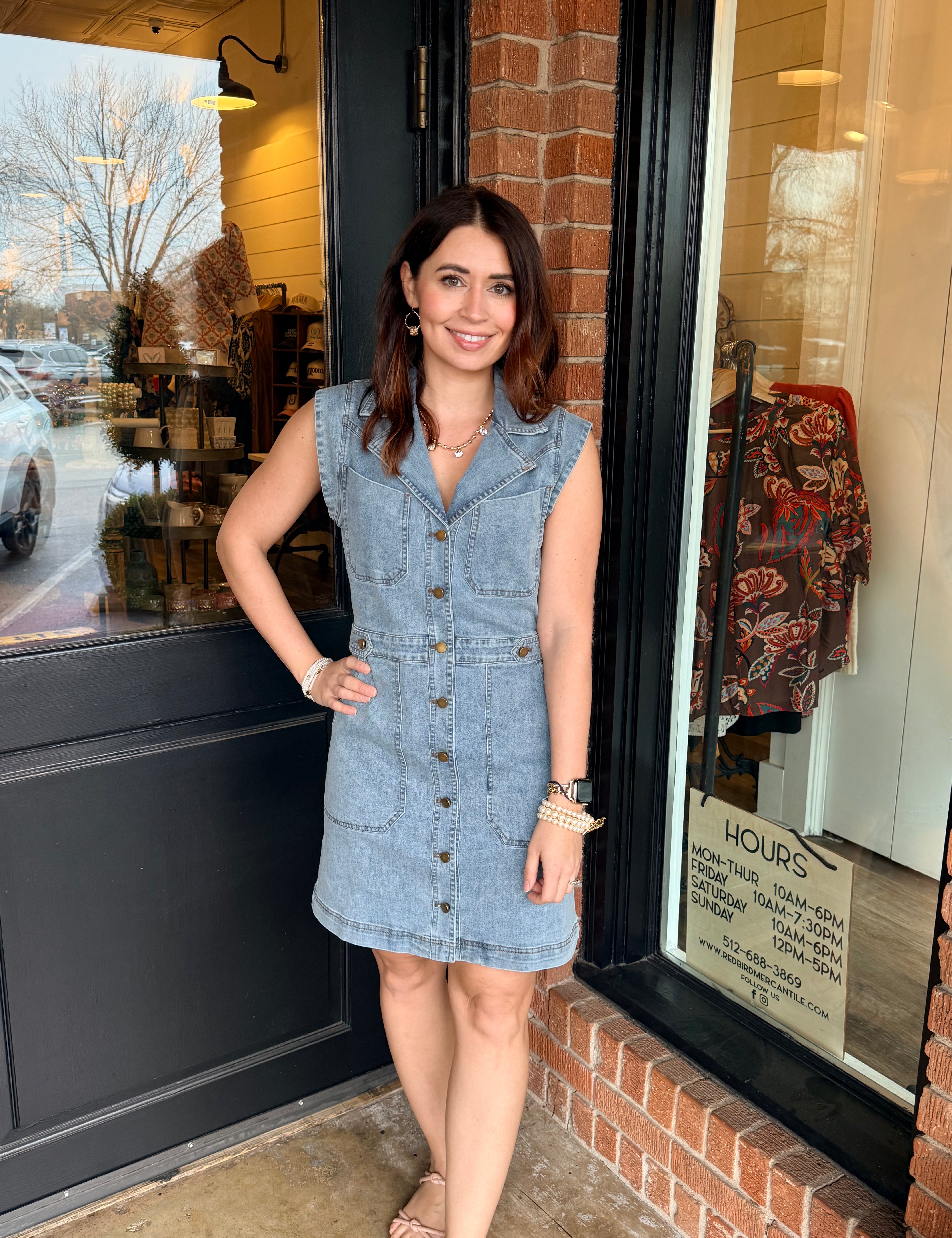 Darcy Denim Button-Down Mini Dress
