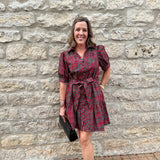 Mina Plaid Belted Mini Dress