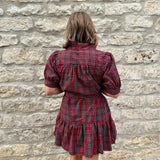 Mina Plaid Belted Mini Dress