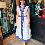 Sophie Printed Trim Midi Dress