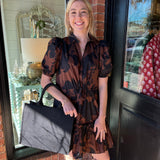 Elena Flora Button Down Mini Dress