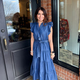 Nicky Ruffle Denim Dress