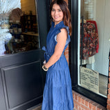 Nicky Ruffle Denim Dress