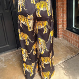 Viola Tiger Print Wide Leg Pants