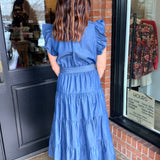 Nicky Ruffle Denim Dress