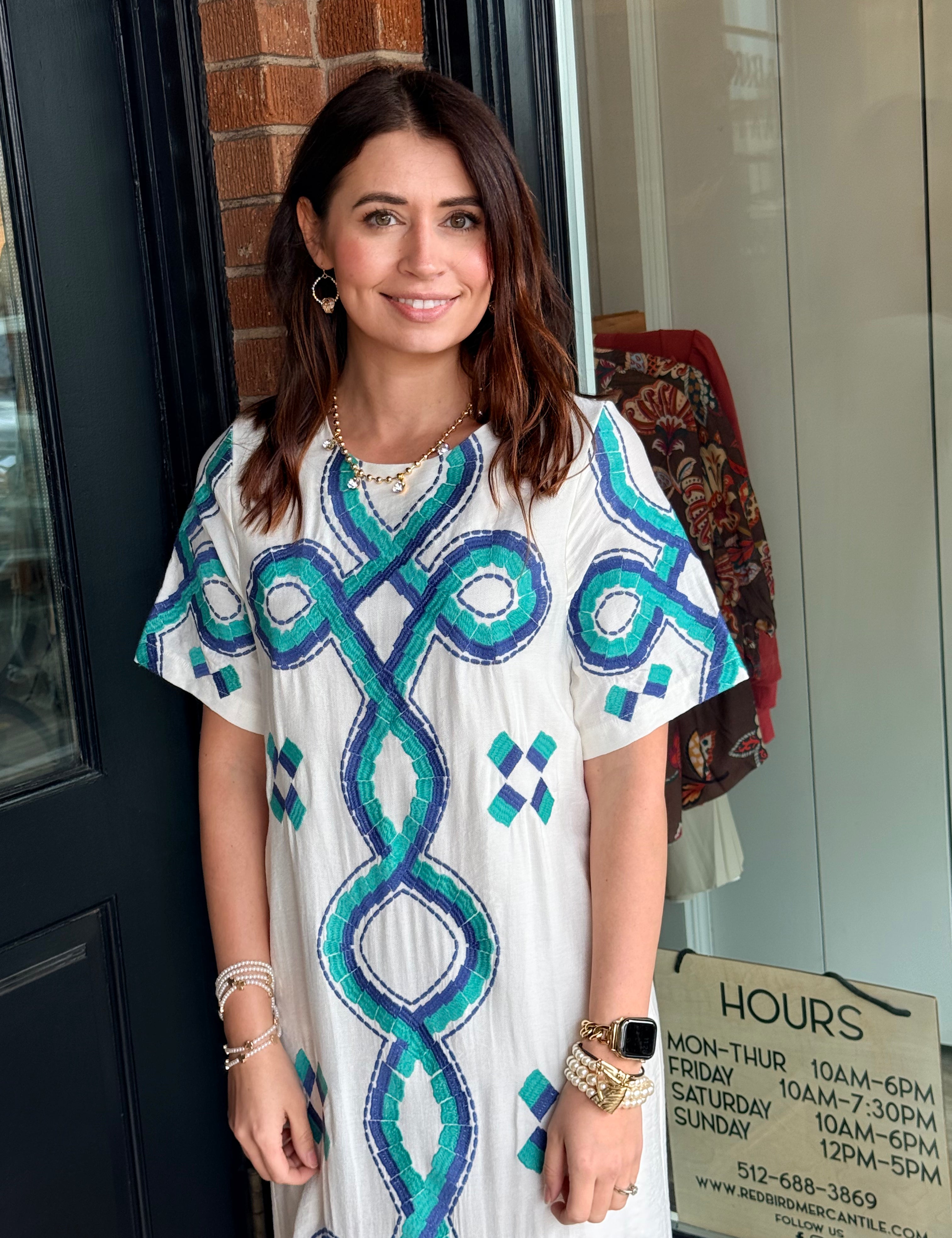 Isla Embroidered Dress