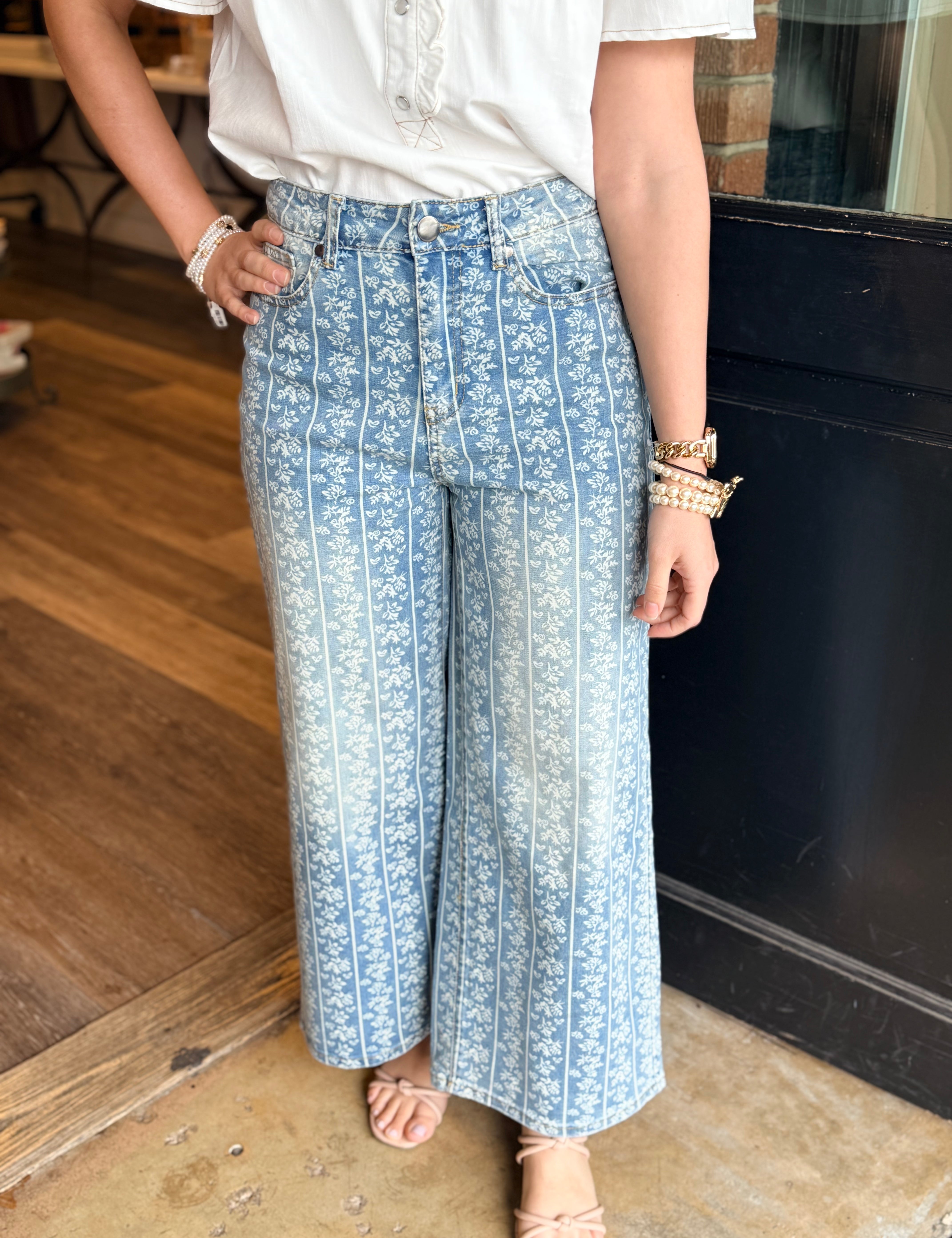 Belinda Floral Denim Pant