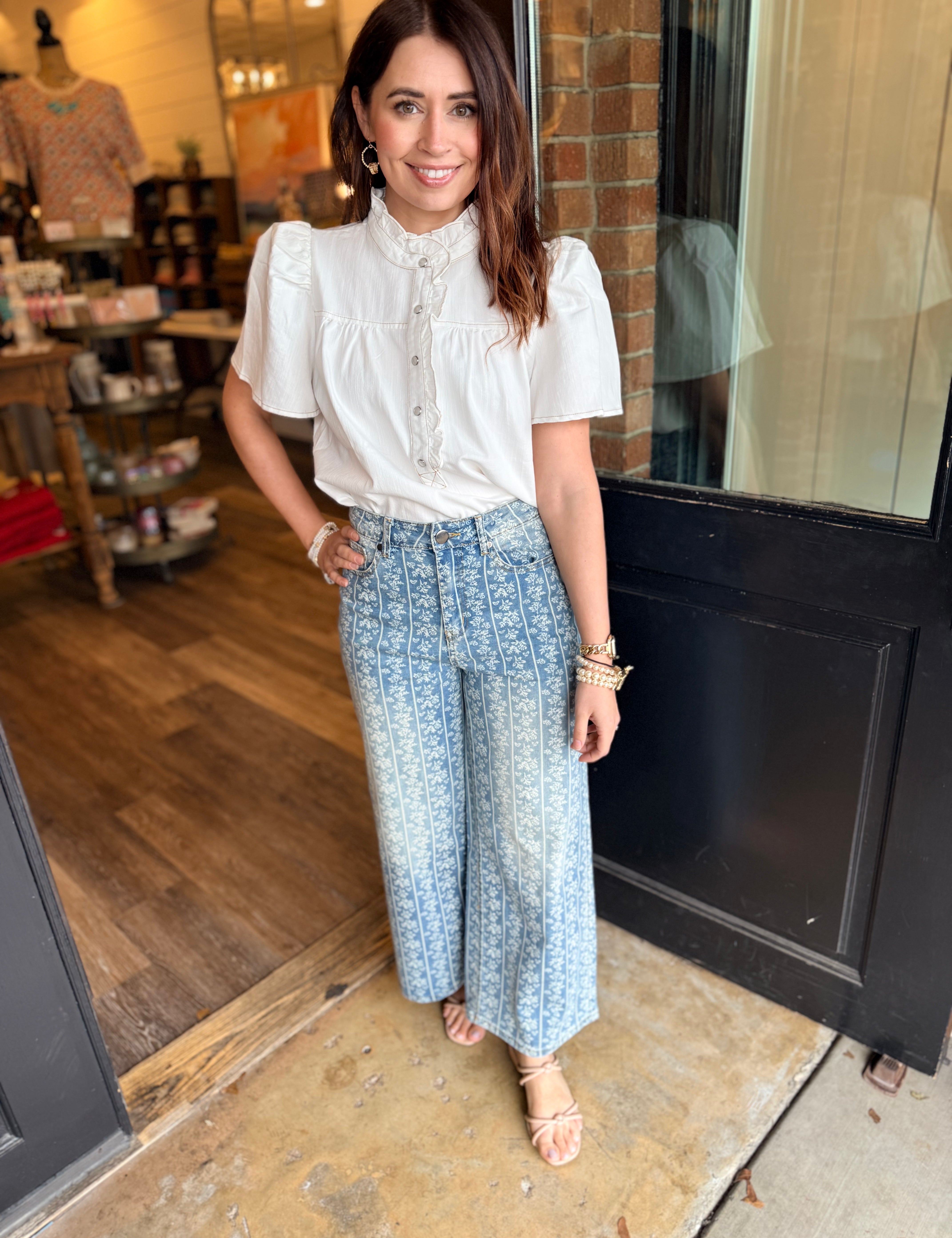 Belinda Floral Denim Pant