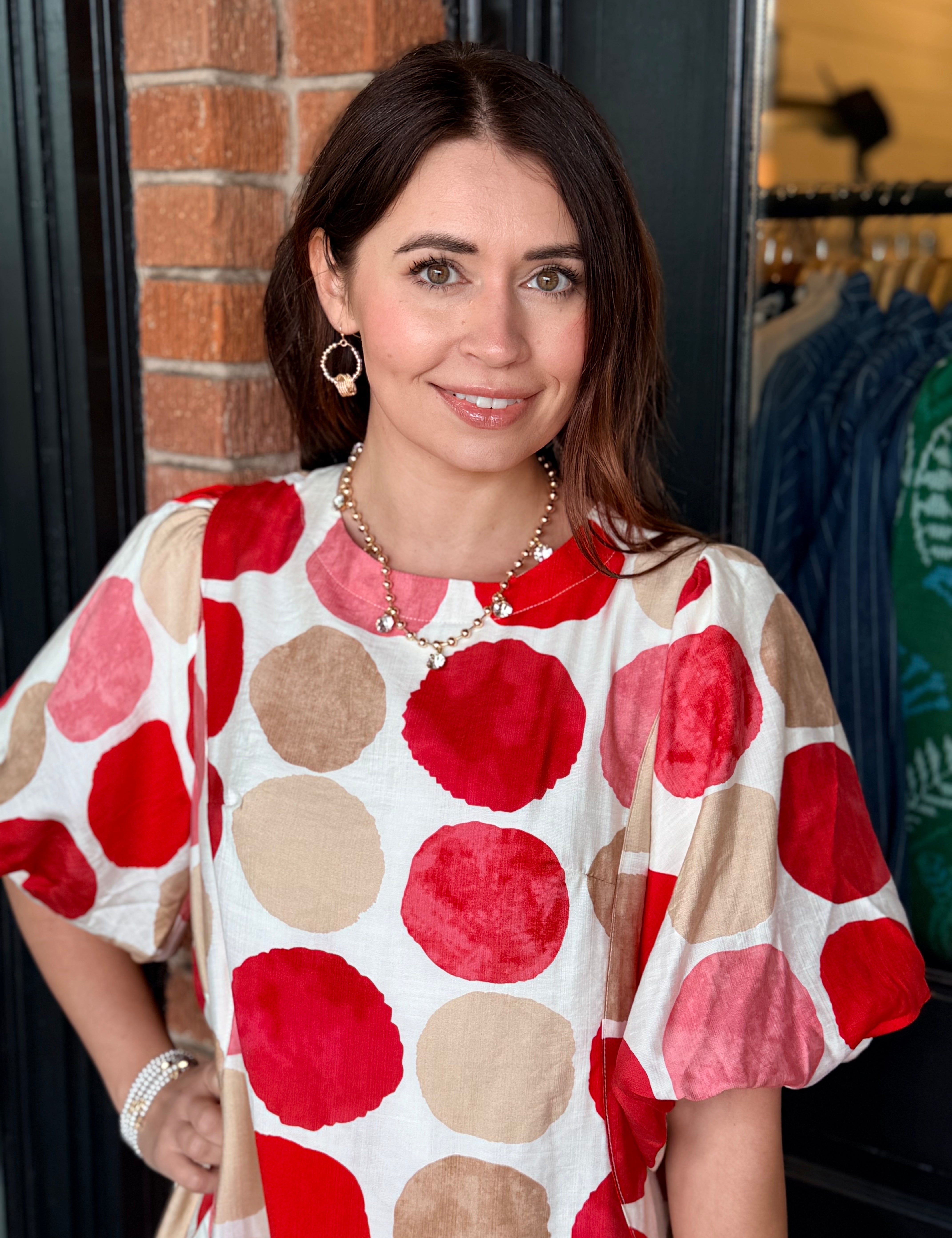 Elora Dot Print Tunic Dress