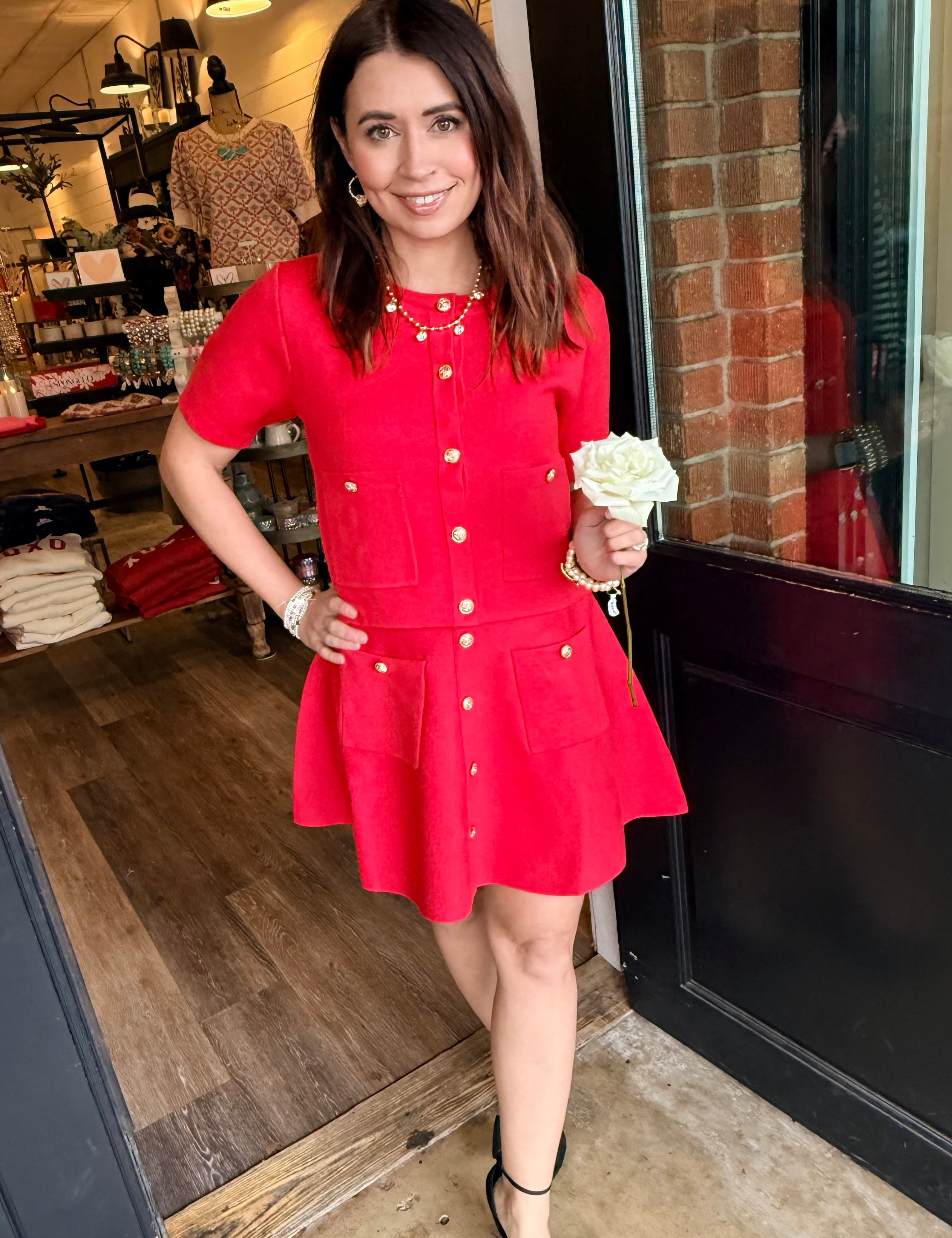 Maribel Button Knit Top