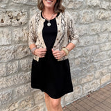 Lizzy Snakeskin Button Front Cardigan