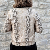 Lizzy Snakeskin Button Front Cardigan