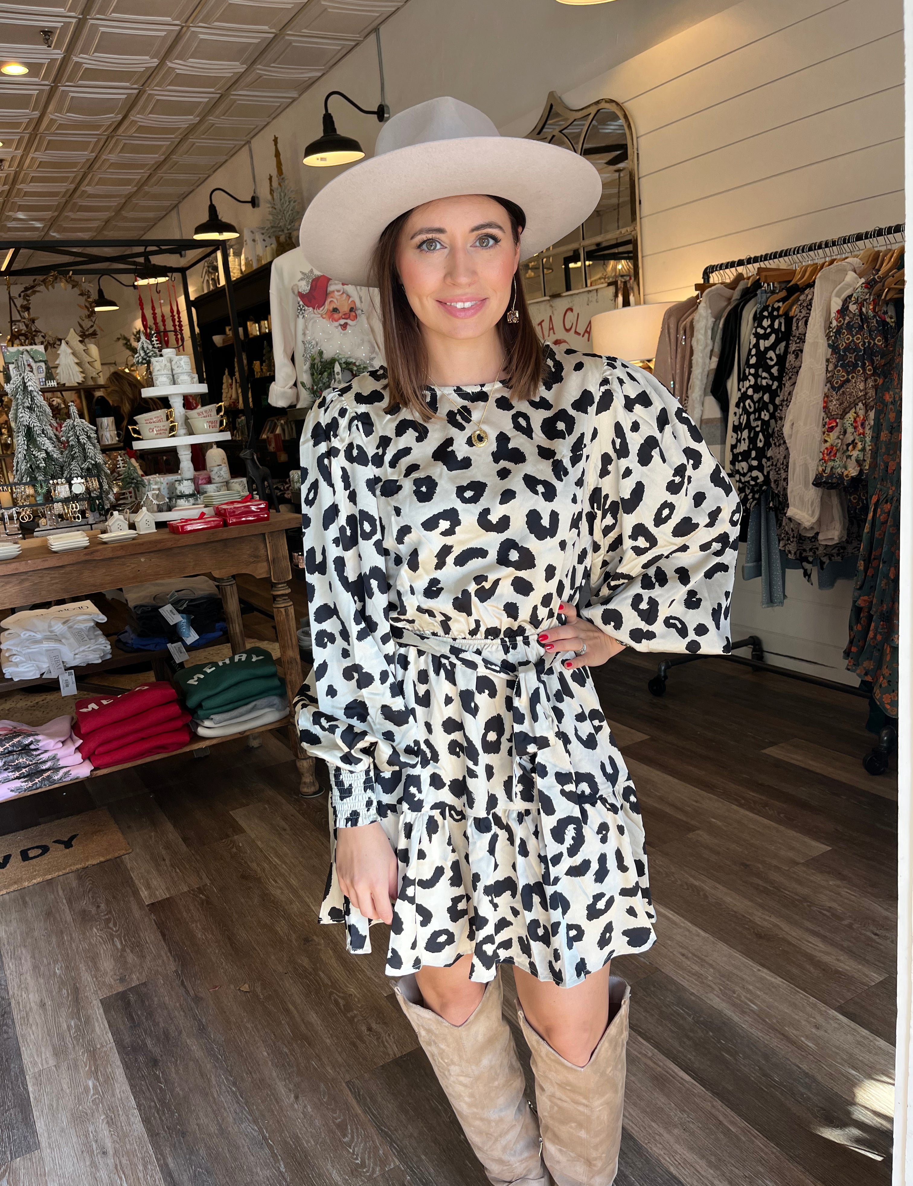 Amara Animal Print Mini Dress