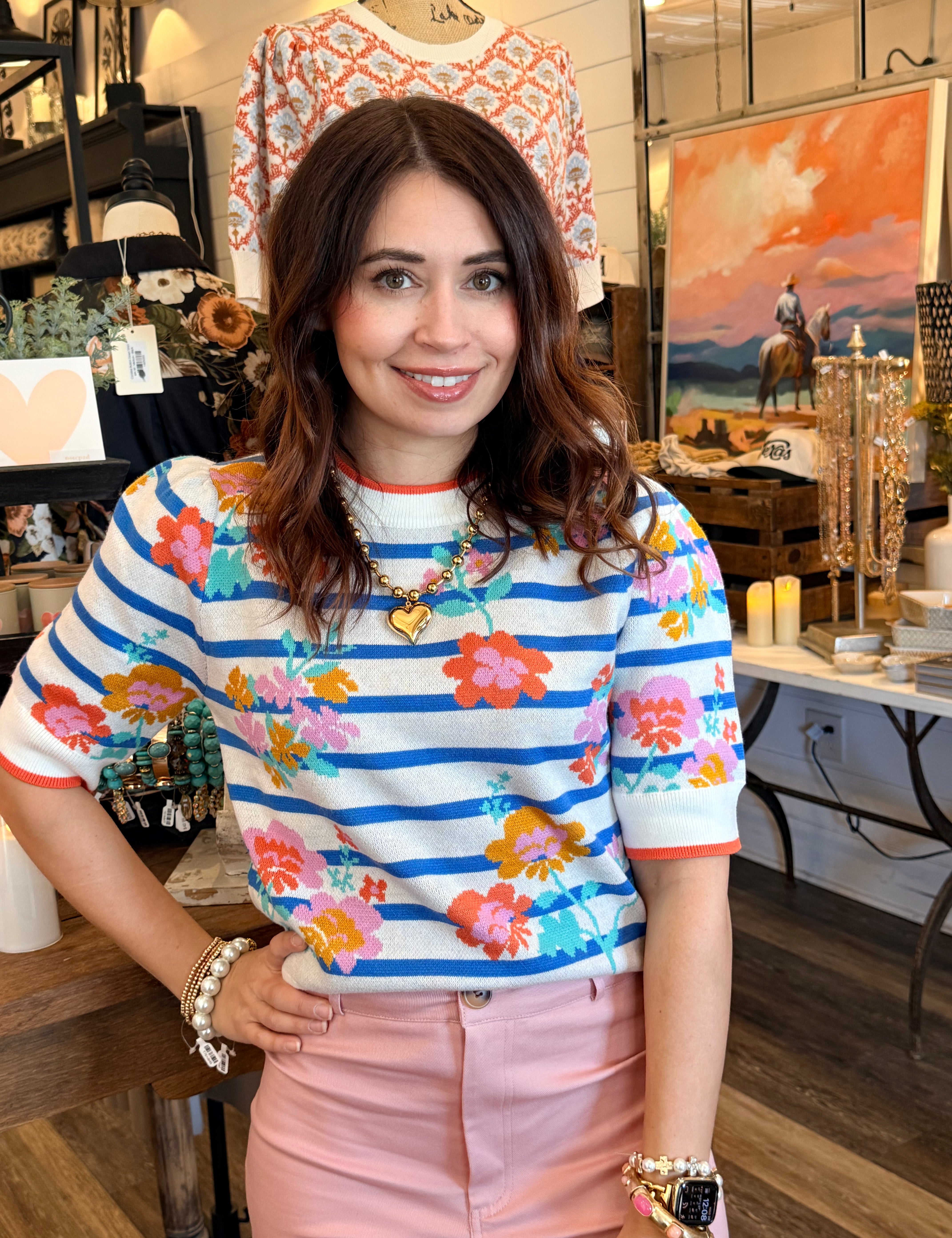 Sallie Floral Knit Top